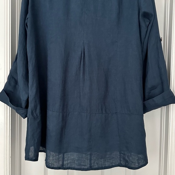 Soft Surroundings 100% Linen Button Down Tunic Lagenlook Minimalist Size Large - Picture 7 of 10